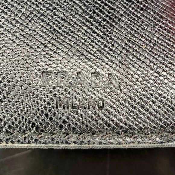 Prada Compact Bifold Wallet - Black Nylon w/ Triangle Prada Logo - Picture 7 of 16